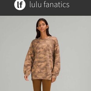 NWT Lululemon Perfectly Oversized Crew Sz 8 Heritage 365 Camo Beige Multi